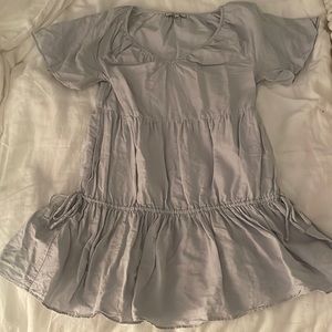 Blue Madewell linen blend dress